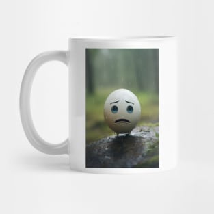 Sad emoticon in the woods Mug